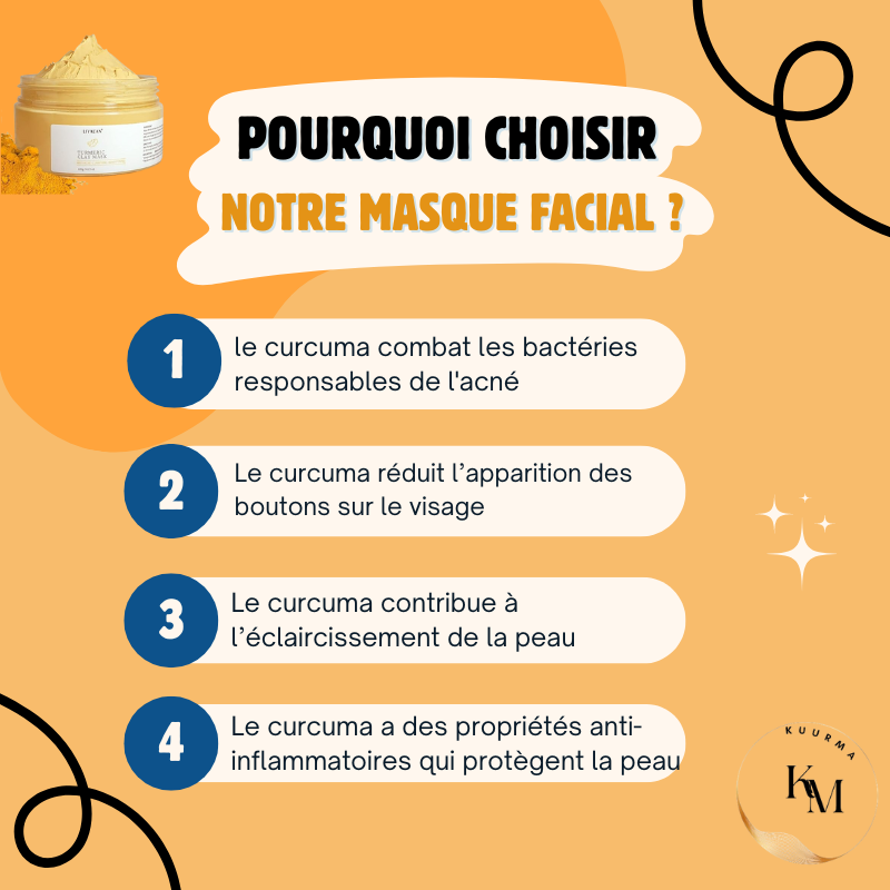 Masque Curcuma - L'éclat naturel, une peau dorée de beauté