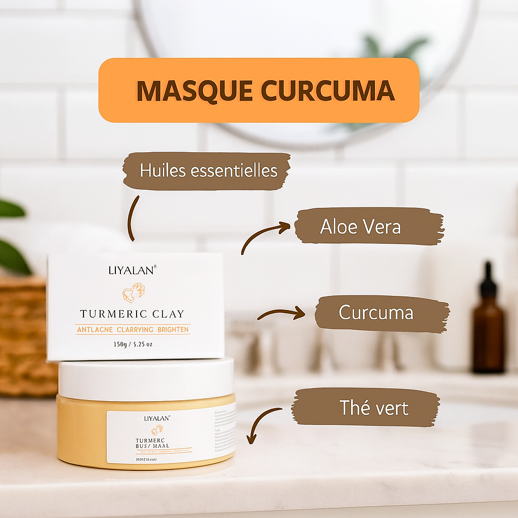 Masque Curcuma - L'éclat naturel, une peau dorée de beauté